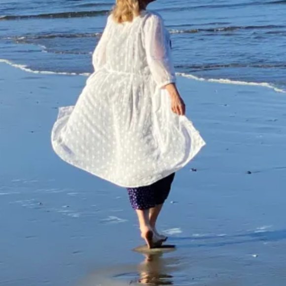 Cabi Midsummer Dress - Floral Embroidered Duster Coverup |  Size 2 - Picture 2 of 4